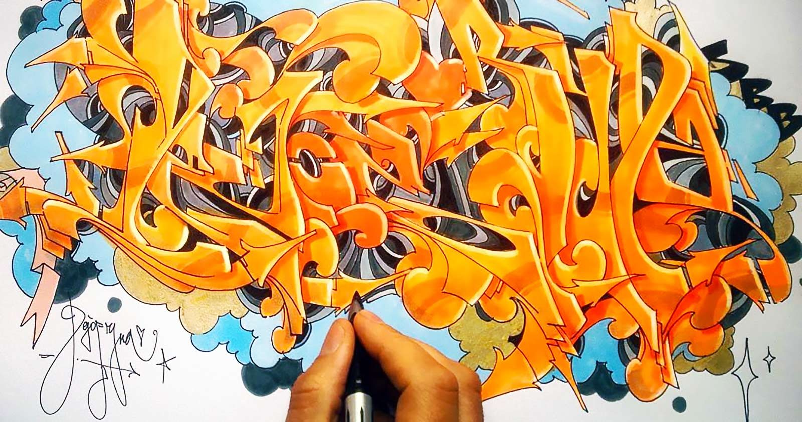 Orange ! 25 sketches graffiti